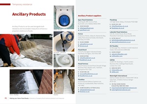 One of the product pages in The Property Flood Resilience Directory 2025